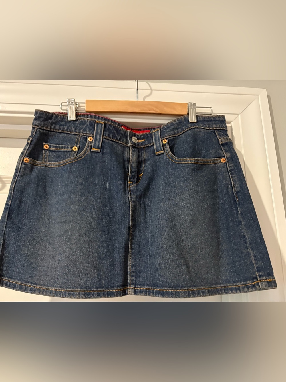 Levi's Dark Blue Denim Mini Skirt